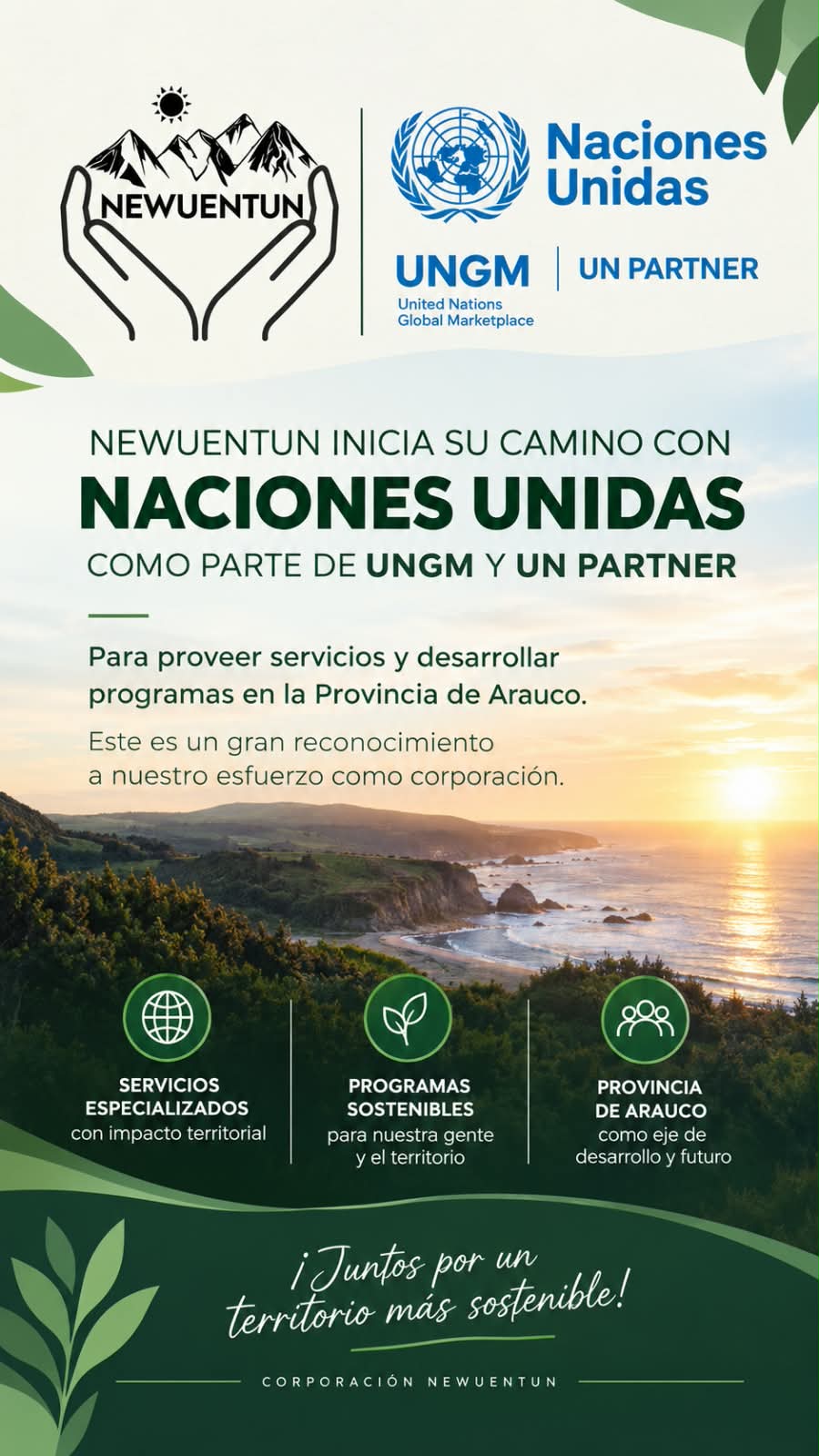 Corporación Newuentun creciendo con Naciones Unidas