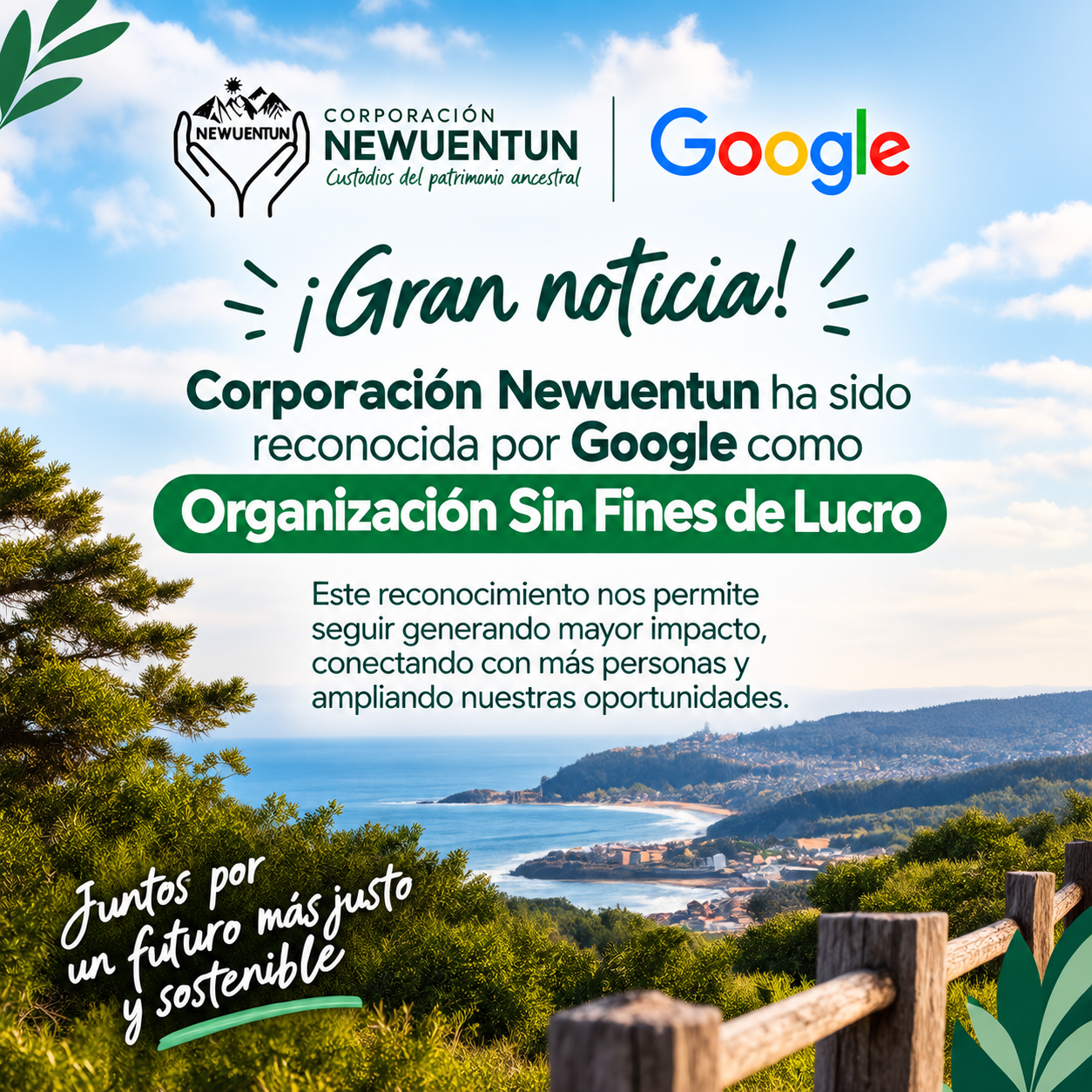 Corporación Newuentun Reconocida Oficialmente por Google como ONG